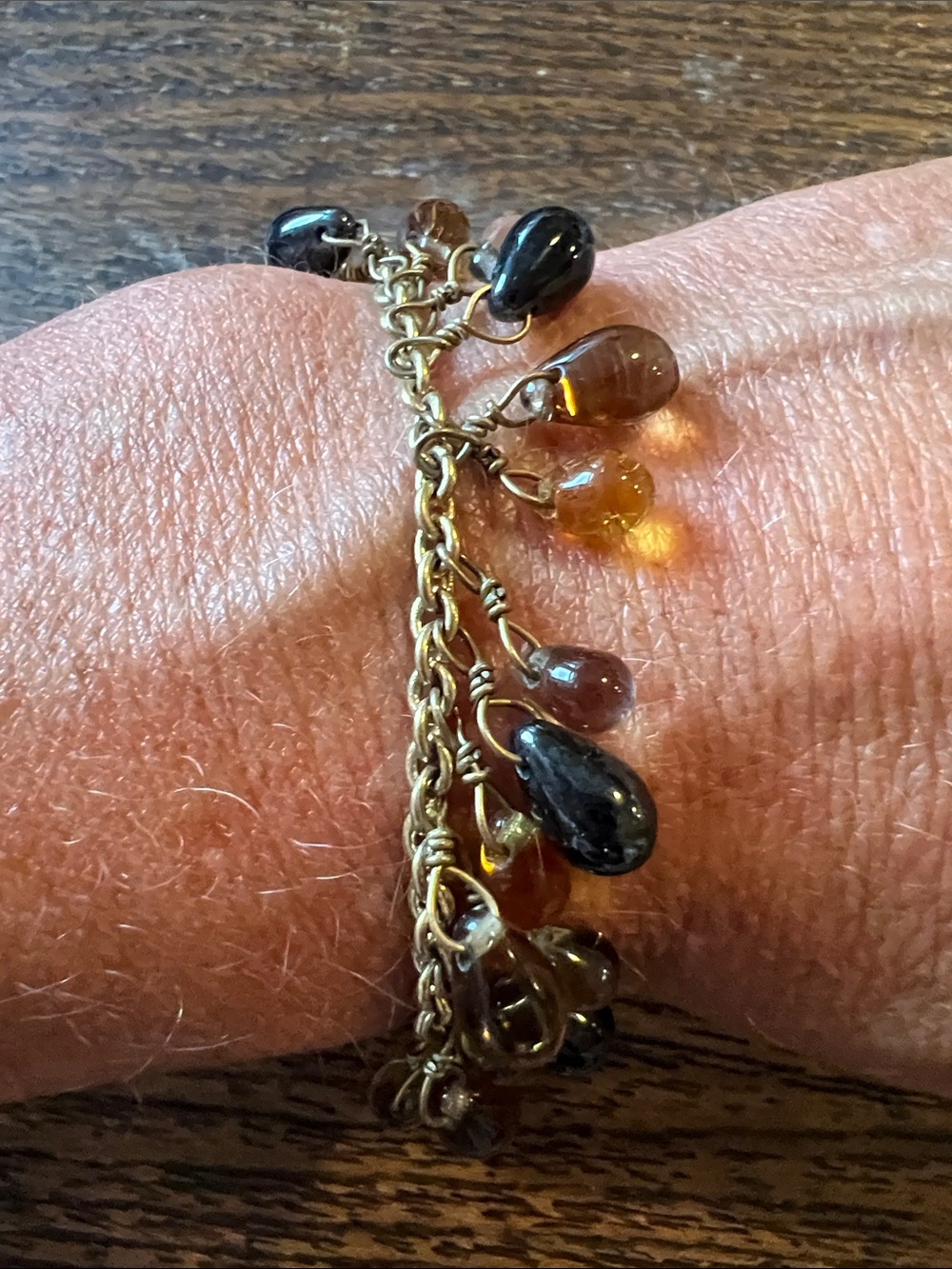 Vintage Napier beaded charm bracelet